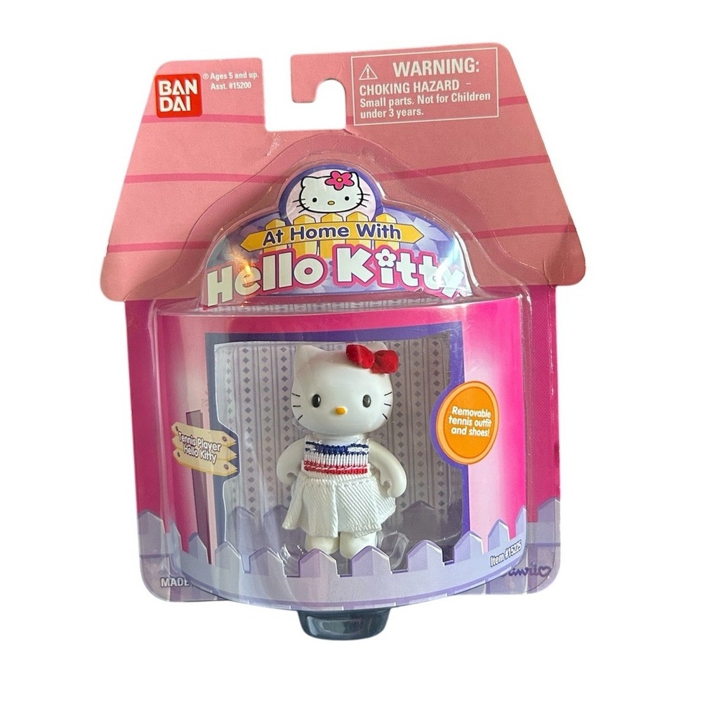 At Home with Hello Kitty Tennis Player Daniel Sanrio Bandai 2003 New Sealed 2"